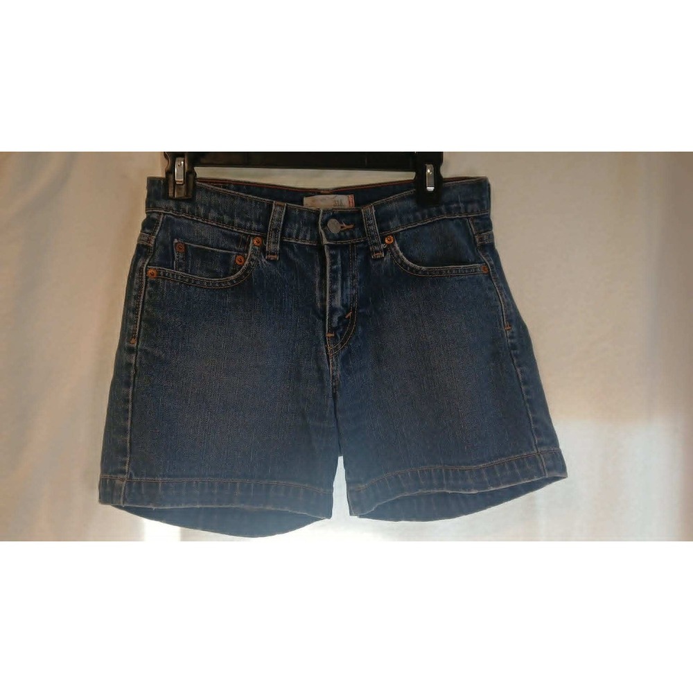 Levi Strauss 515 Womens Denim Jean Shorts Dark Wash Size 4